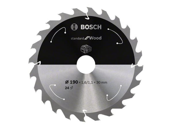 Bosch RUNDSAVKLINGE ACCU STD TRÆ 190X30MM 24T 24T