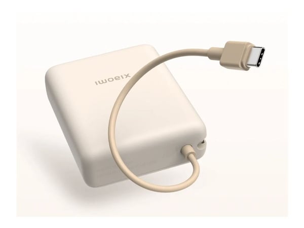Xiaomi 33W Power Bank (integrert kabel) | 10000mAh | USB-C | Tan