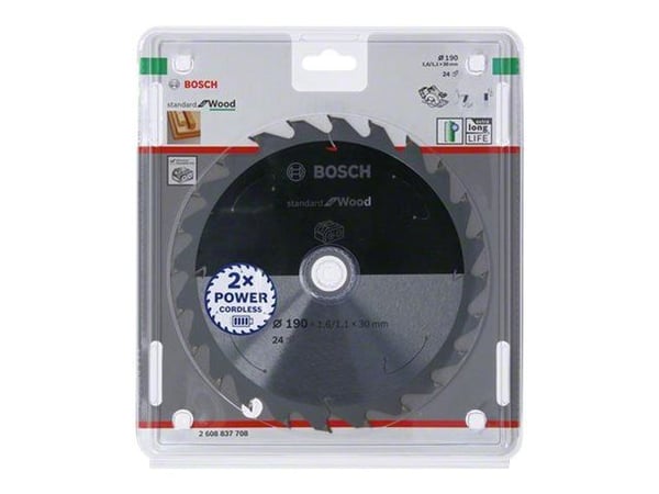 Bosch RUNDSAVKLINGE ACCU STD TRÆ 190X30MM 24T 24T