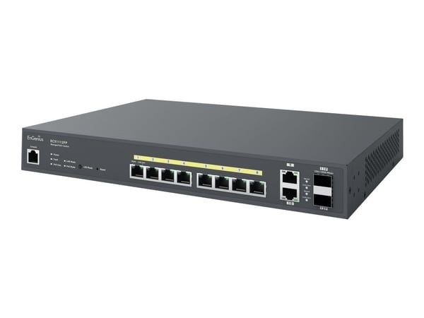 EnGenius ECS1112FP, Hallittu, L2+, Gigabit Ethernet (10/100/1000), Täysin kaksipuolinen, Power over Ethernet -tuki, Telineasennus