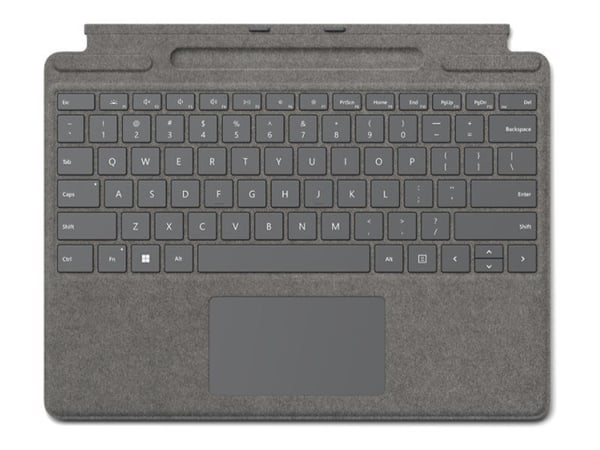 Microsoft Surface Pro Signature Keyboard - Tastatur - med akselerometer, styreplate, lagrings- og ladebakke for Surface Slim Pen 2 - QWERTY - Engel...