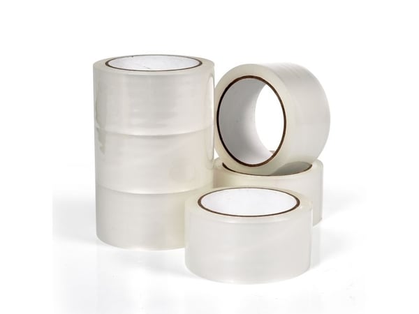 Pakketape 66mx50mm Transparent PP - (6 stk.)