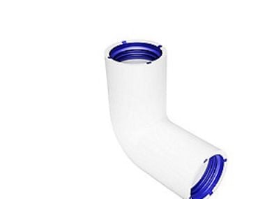 Bøjning Nolato hvid 32mm 90gr m/gummitæt