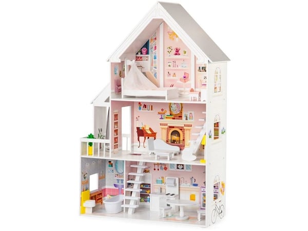Ecotoys puinen nukkekoti XXL Powder Mansion puinen nukkekartano