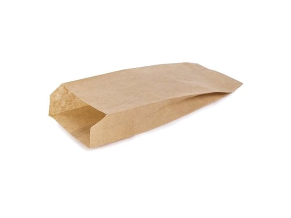 Fransk hotdog pose, 70 x 180 mm flat bag, Papir, brun, pakke a 1000 stk palle a 105 pakker, palle a
