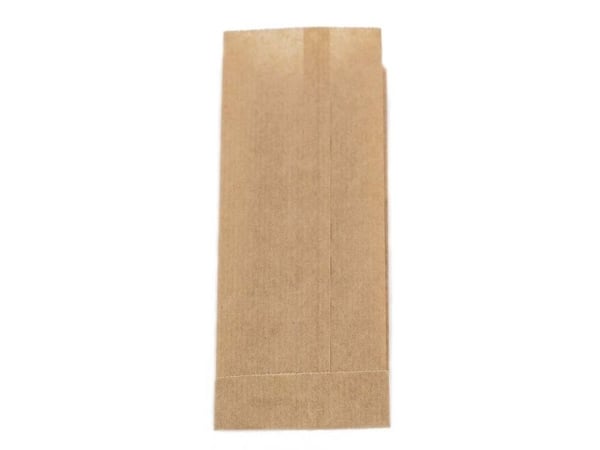 Fransk hotdog pose, 70 x 180 mm flat bag, Papir, brun, pakke a 1000 stk palle a 105 pakker, palle a