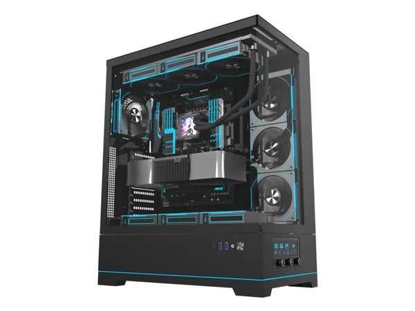 Darkflash-deksel Darkflash DY451L PRO datamaskindeksel med vifte (svart)