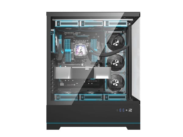 Darkflash-deksel Darkflash DY451L PRO datamaskindeksel med vifte (svart)
