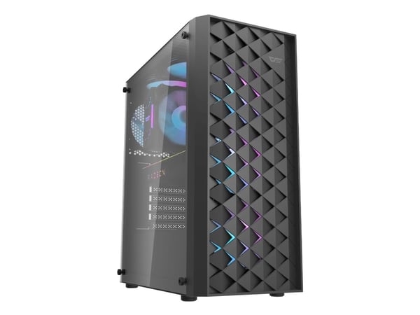darkFlash DK351 BLACK, Tower, PC, Svart, ATX, ITX, Härdat glas, 16 cm