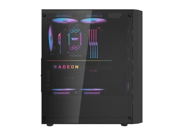 darkFlash DK351 BLACK, Tower, PC, Svart, ATX, ITX, Härdat glas, 16 cm