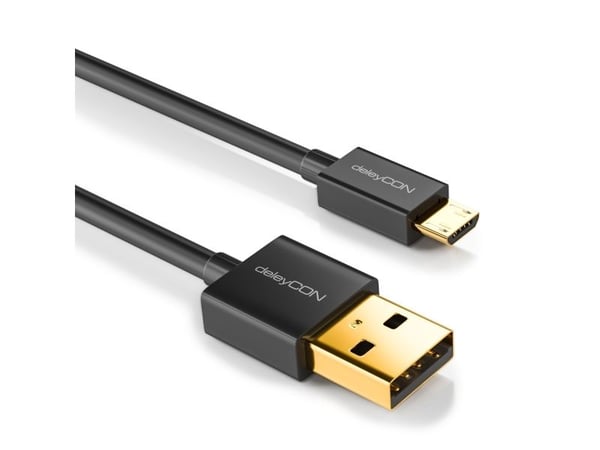 deleyCON MK2296, 0,15 m, USB A, Micro-USB B, USB 2.0, 0,48 Gbit/sek., Lajittelu