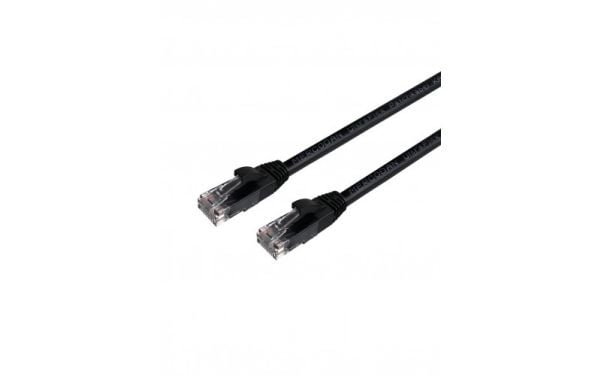Mercodan UltraFlex Patchcord CAT6 UTP, 10m, Svart, LSZH Halogenfri, AWG26, kobber, FLUKE testet, 10 m, Cat6, U/UTP (UTP), RJ-45, RJ-45