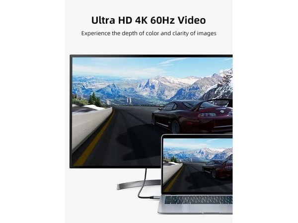 Cabletime CT-C160-PU31-CMHD2-S1.8, 1,8 m, USB Type-C, HDMI, Hankjønn, Hankjønn, Rett