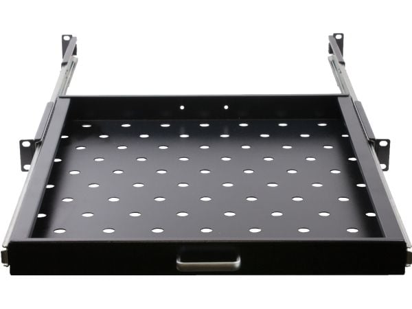 Rockstable RS19-UH68, Rackhylle, Sort, SPCC, Stål, 20 kg, 1U, Oval