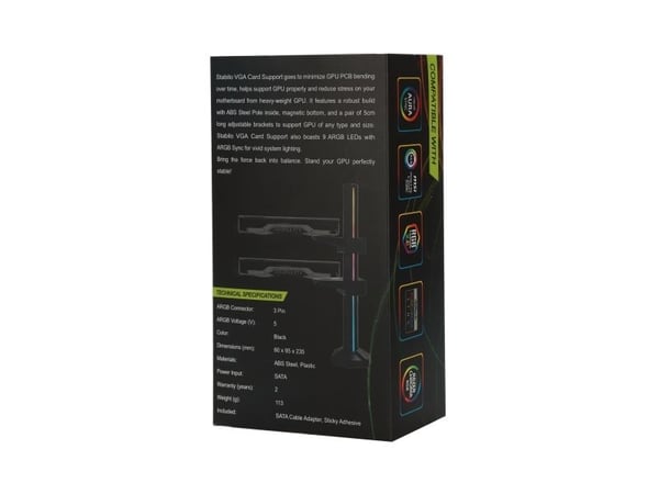 Gelid Solutions ST-RGB-01, Grafikkort, Indendørs, Sort