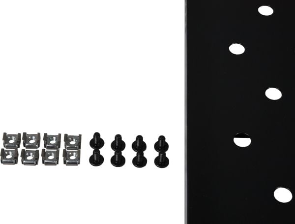 Rockstable RS19-SFH612, Rackhylle, Sort, SPCC, Stål, 100 kg, 1U, Oval