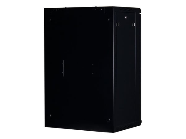 Rockstable RS19-6418S, Veggmonterbar hylle, 18U, 60 kg, Nøkkellås, Justerbare bein, Sort