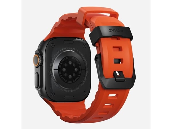 Nomad Rocky Point Band, Band, Smartklokke, Svart, Apple, Ultra / 46mm, Lær, Titan