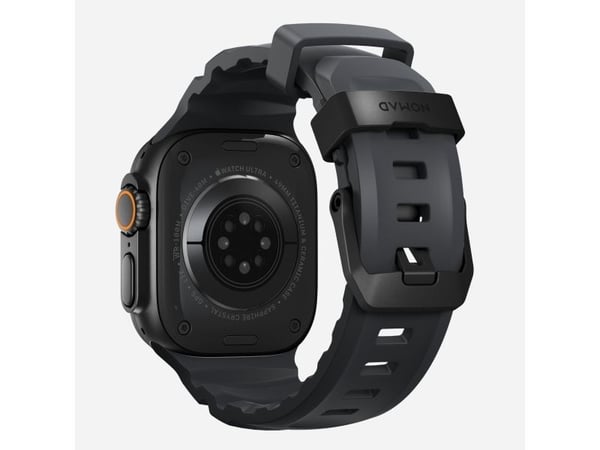 Nomad Rocky Point Band, Band, Smartklokke, Svart, Apple, Ultra / 46mm, Lær, Titan