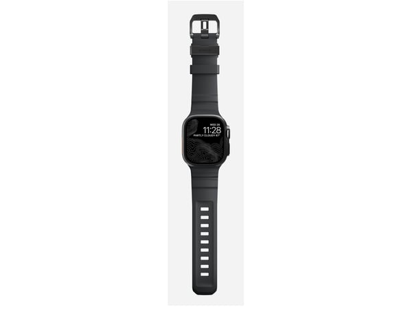 Nomad Rocky Point Band, Band, Smartklokke, Svart, Apple, Ultra / 46mm, Lær, Titan