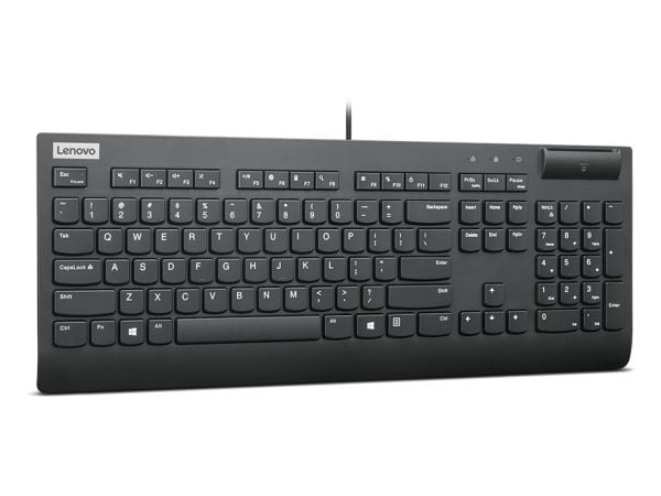 Lenovo Smartcard II - Tastatur - USB - QWERTY - Nordisk - svart - brun boks
