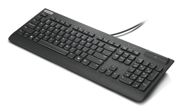 Lenovo Smartcard II - Tastatur - USB - QWERTY - Nordisk - svart - brun boks