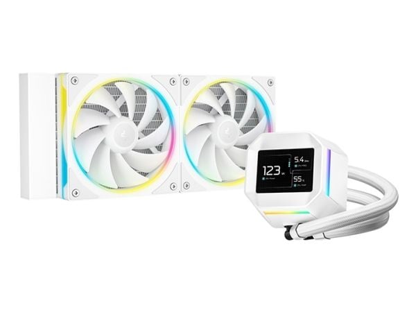 DeepCool LM240 WH, Nestejäähdytyspakkaus, 12 cm, Valkoinen