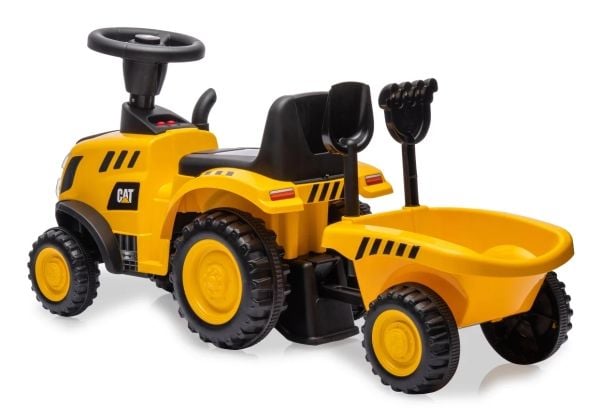 Jamara Caterpillar Tractor, 4 hjul, Sort, Gult, Batterier kreves
