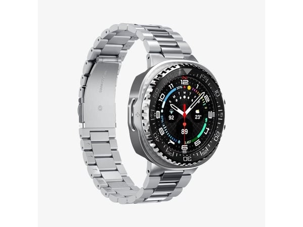 Spigen Bezel Tune Pro, Overtrekk, Smartklokke, Svart, Samsung, Galaxy Watch 8 Classic (46mm), Polykarbonat (PC), Rustfritt stål