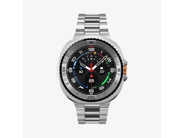 Spigen Bezel Tune Pro, Overtrekk, Smartklokke, Sølv, Samsung, Galaxy Watch 8 Classic (46mm), Polykarbonat (PC), Rustfritt stål