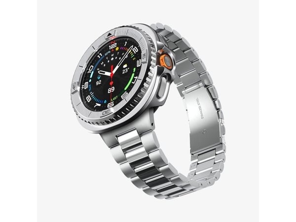 Spigen Bezel Tune Pro, Overtrekk, Smartklokke, Sølv, Samsung, Galaxy Watch 8 Classic (46mm), Polykarbonat (PC), Rustfritt stål