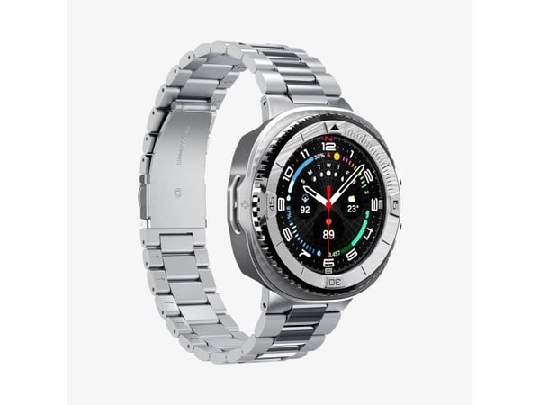 Spigen Bezel Tune Pro, Overtrekk, Smartklokke, Sølv, Samsung, Galaxy Watch 8 Classic (46mm), Polykarbonat (PC), Rustfritt stål