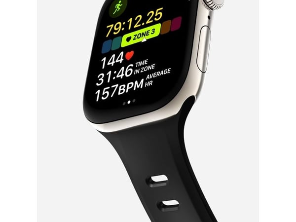 Nomad Tempo Band, Band, Smartklokke, Svart, Apple, 45mm / 46mm, Gummi