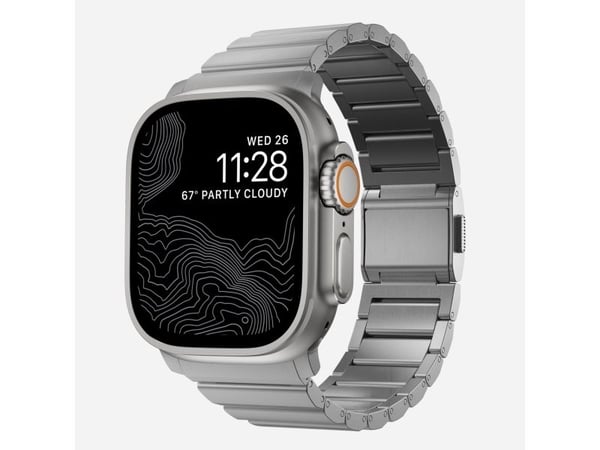 Nomad Titanium Band, Band, Smartklokke, Naturlig, Apple, Ultra / 46mm, Titan