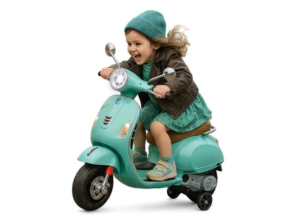 Jamara Ride-on Vespa GTS 125, 3 år, 4 hjul, Grønn, Batterier kreves