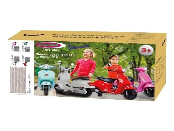 Jamara Ride-on Vespa GTS 125, 3 år, 4 hjul, Grønn, Batterier kreves