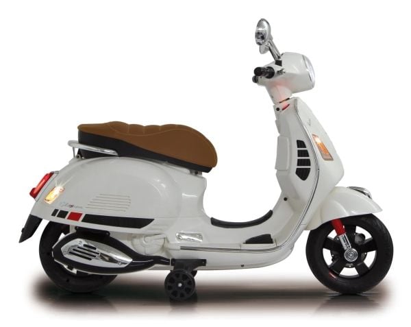 Jamara Ride-on Vespa GTS 125, 3 år, 4 hjul, Hvit, Batterier kreves