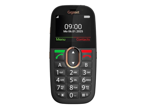 Gigaset GL695, Perusmalli, Yksittäinen SIM, 5,87 cm (2.31"), 2 MP, 1400 mAh, musta