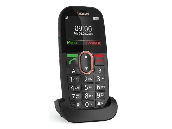 Gigaset GL695, Perusmalli, Yksittäinen SIM, 5,87 cm (2.31"), 2 MP, 1400 mAh, musta