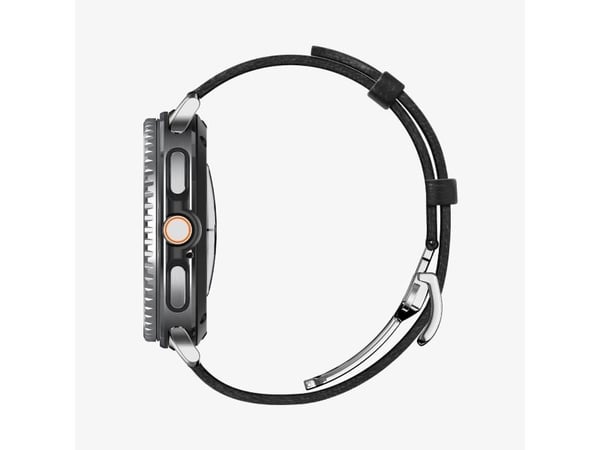 Spigen Enzo, Band, Smartklokke, Svart, Samsung, Watch 8 (40/44 mm)/Watch 8 Classic (46mm), Ekte lær