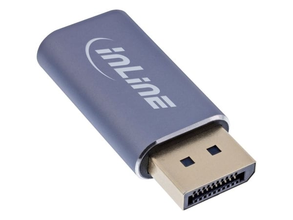 InLine 64107I, USB Type-C, DisplayPort, Hunkjønn, Hankjønn, Rett, Rett