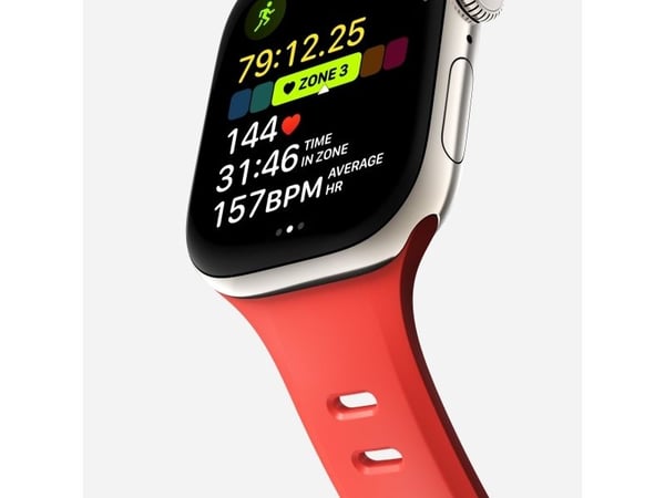 Nomad Tempo Band, Band, Smartklokke, Rød, Apple, 45mm / 46mm, Gummi