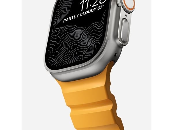 Nomad Rocky Point Band, Band, Smartklokke, Naturlig, Apple, Ultra / 46mm, Lær, Titan