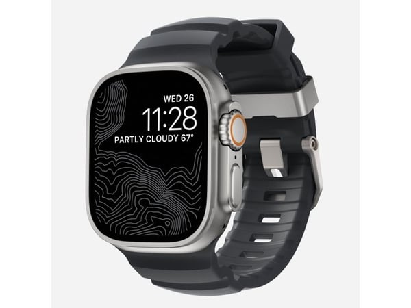 Nomad Rocky Point Band, Band, Smartklokke, Naturlig, Apple, Ultra / 46mm, Lær, Titan