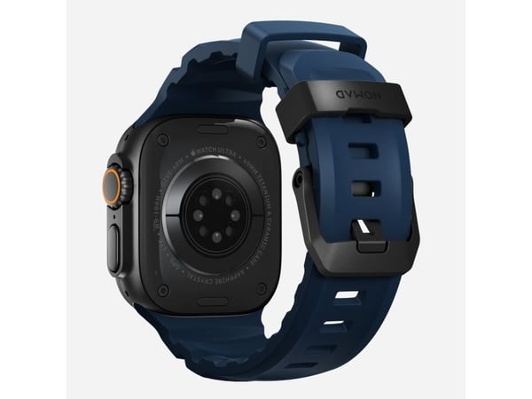 Nomad Rocky Point Band, Band, Smartklokke, Svart, Apple, Ultra / 46mm, Lær, Titan