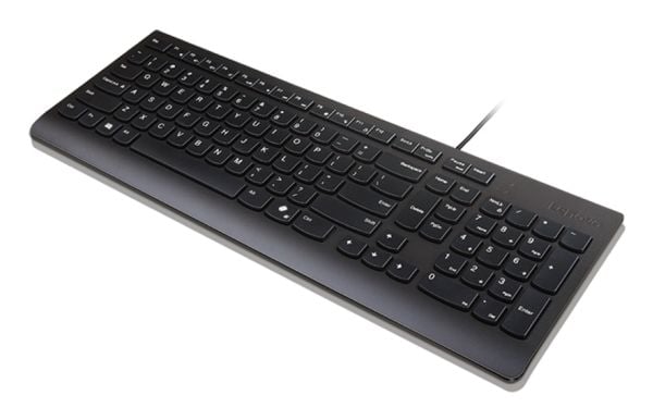 Lenovo Essential - Tastatur - USB - QWERTY - Nordisk - svart - brun boks
