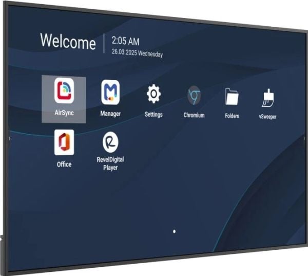 Viewsonic CDE8614-2C, Digital skiltingstavle (flatskjerm), 2,18 m (86"), LCD, 3840 x 2160 piksler, Wi-Fi, 24/7
