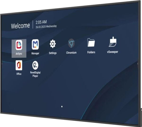 Viewsonic CDE8614-2C, Digital skiltingstavle (flatskjerm), 2,18 m (86"), LCD, 3840 x 2160 piksler, Wi-Fi, 24/7