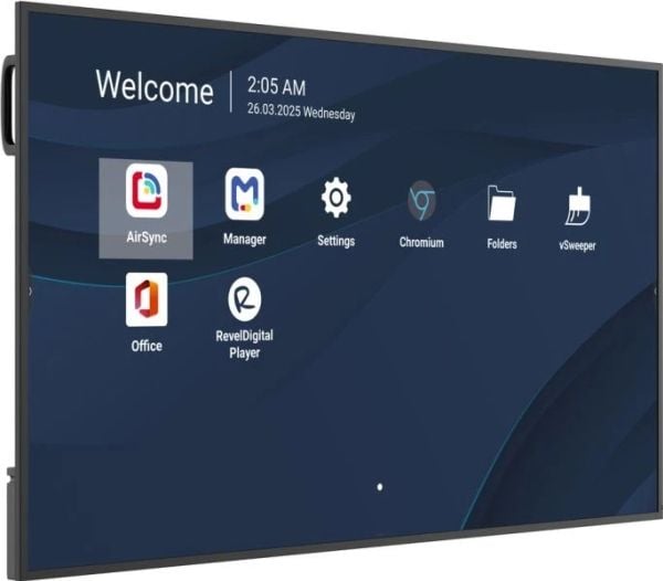 Viewsonic CDE6514-2C, Digital skiltingstavle (flatskjerm), 165,1 cm (65"), LCD, 3840 x 2160 piksler, Wi-Fi, 24/7