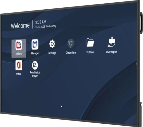 Viewsonic CDE6514-2C, Digital skiltingstavle (flatskjerm), 165,1 cm (65"), LCD, 3840 x 2160 piksler, Wi-Fi, 24/7